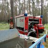 Gemeinsame Gro&szlig;&uuml;bung der Landkreise Oberhavel und Barnim: Wasser wird gepumpt.