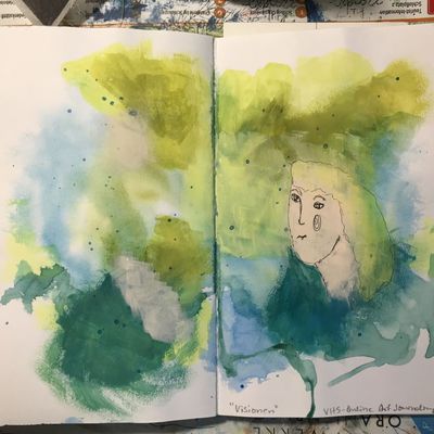 Visionen von Susana K&ouml;nig. Arbeit aus dem VHS Kustkurs Art Journaling